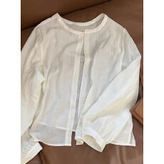 批发亚麻防晒衬衫外套夏季薄款女2026新款爆款<b class='q'>宽松</b>外穿<b class='q'>雪纺上衣</b>防晒衣