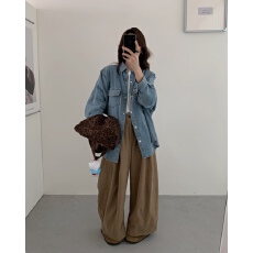 批发实拍 四季百搭 洗水 双口袋牛仔外套