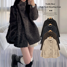 批发有货 实拍 羊卷毛双排扣外套   皮毛一体 立领中长款大衣