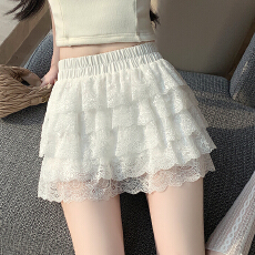 批发实拍白色蕾丝<b class='q'>安全</b><b class='q'>裤</b>女夏款<b class='q'>防走光</b>半身裙宽松显瘦短裙镂空