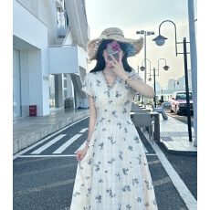 批发实拍~大码女装法式复古刺绣碎花<b class='q'>连衣裙</b>夏季甜美裙子胖MM显瘦A字裙