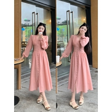 批发实拍大码女装春季法式连衣裙轻熟风优雅绝美仙女裙气质a字长裙子