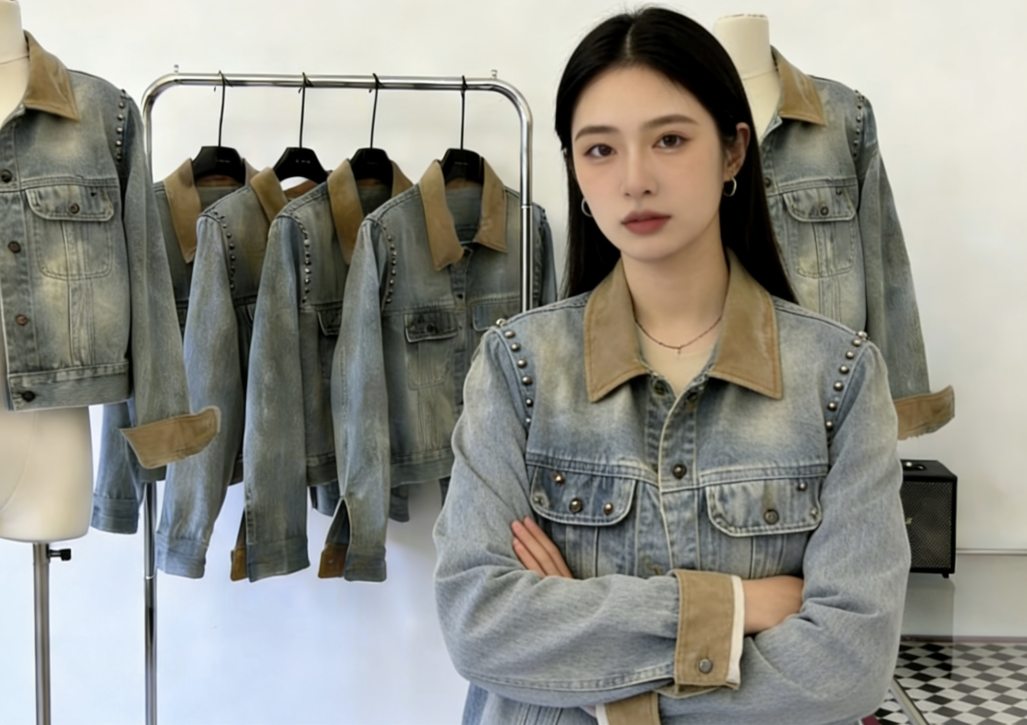 2026 새로운 무거운 작업 데님 재킷