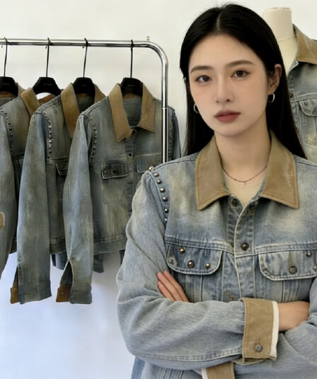 2026 새로운 무거운 작업 데님 재킷
