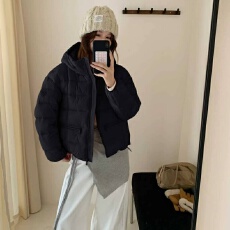 批发爆款时尚泡芙羽绒棉服<b class='q'>女</b>短款冬新款连帽韩版保暖小个子棉服外套