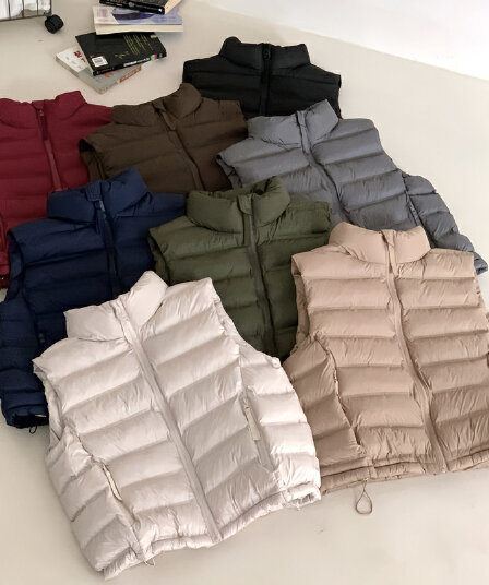 m-5xl 얇고 가벼운 베스트 가을 겨울 대외 무역 여성 다용도 쇼트 스타일 한국 스타일 다운 빅 사이즈 민소매 어깨 외부 가져 가라. 조끼