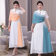 批发新中式<b class='q'>工作服</b>2025新款旗袍夏季采耳店<b class='q'>美容师</b>养生馆高端茶艺师服装