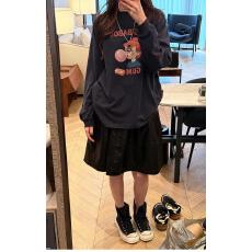 批发秋季新品时尚复古高腰显瘦<b class='q'>百搭</b>高级漂亮出片A字半身皮裙气质