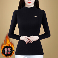 批发高端<b class='q'>品牌</b>双面德绒半高领打底衫女士2025新款洋气内搭秋冬妈妈上衣