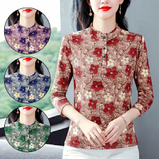 批发秋季加绒<b class='q'>打底衫</b>2025新款妈妈洋气小衫中年女士内搭可外穿长袖上衣