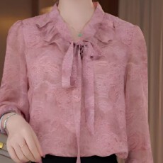 批发2026新款V领高端小衫气质套头衬衫时髦上衣打底女