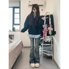 批发实价刺绣+纯棉华棉复合银狐绒特大码300斤加绒上衣