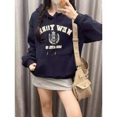 官图 实价 仿棉华棉复合-薄款310g加绒400g 连帽卫衣女秋冬装跨境