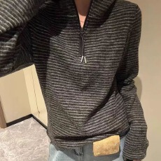 批发官图实价 兔毛绒78腈纶19锦3氨纶条纹连帽拉链<b class='q'>上衣</b>修身磨毛长袖