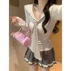 批发随心裁<b class='q'>莫代尔</b>260克1*1学院风假两件长袖<b class='q'>t</b><b class='q'>恤</b>女v领上衣