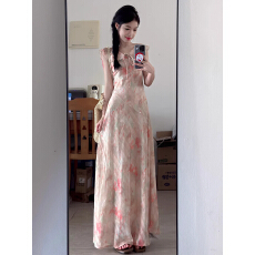 批发春季复古文艺学院风双层假两件背心裙中学生衬衫修身甜美连衣裙子