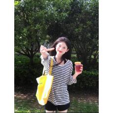 批发原版面料条纹防晒罩衫<b class='q'>t</b><b class='q'>恤</b>女春季2026新款宽松慵懒<b class='q'>长袖</b>上衣