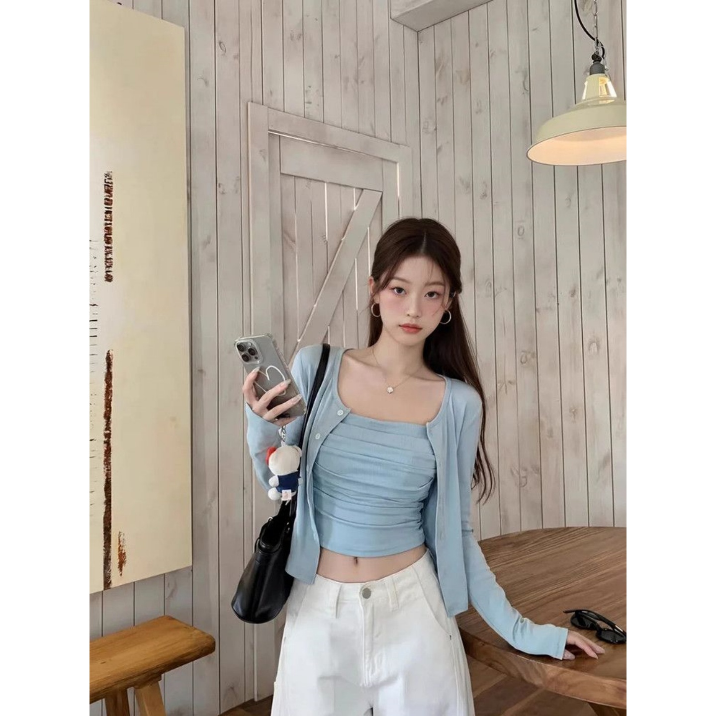 경관 그림 와 사고 방식 모달 260 그램 1 1 여름 새로운 순수한 욕망 핫걸 바람 다용도 투피스 세트
