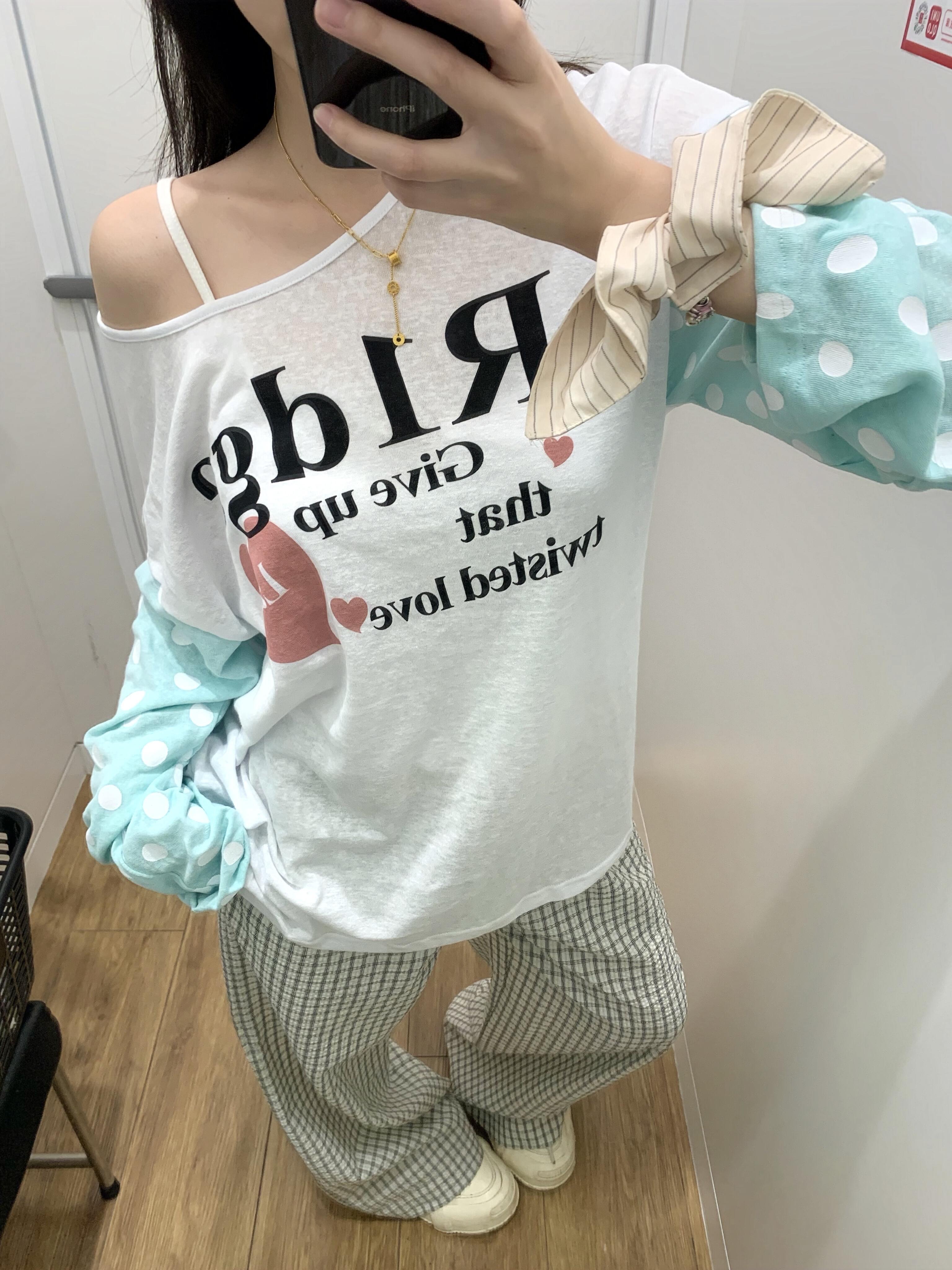 있음 선적 원본 생방송 품질 원본 원단 눈꽃 게으른 면 대 핏 스타일 오프숄더 자외선 차단 표지