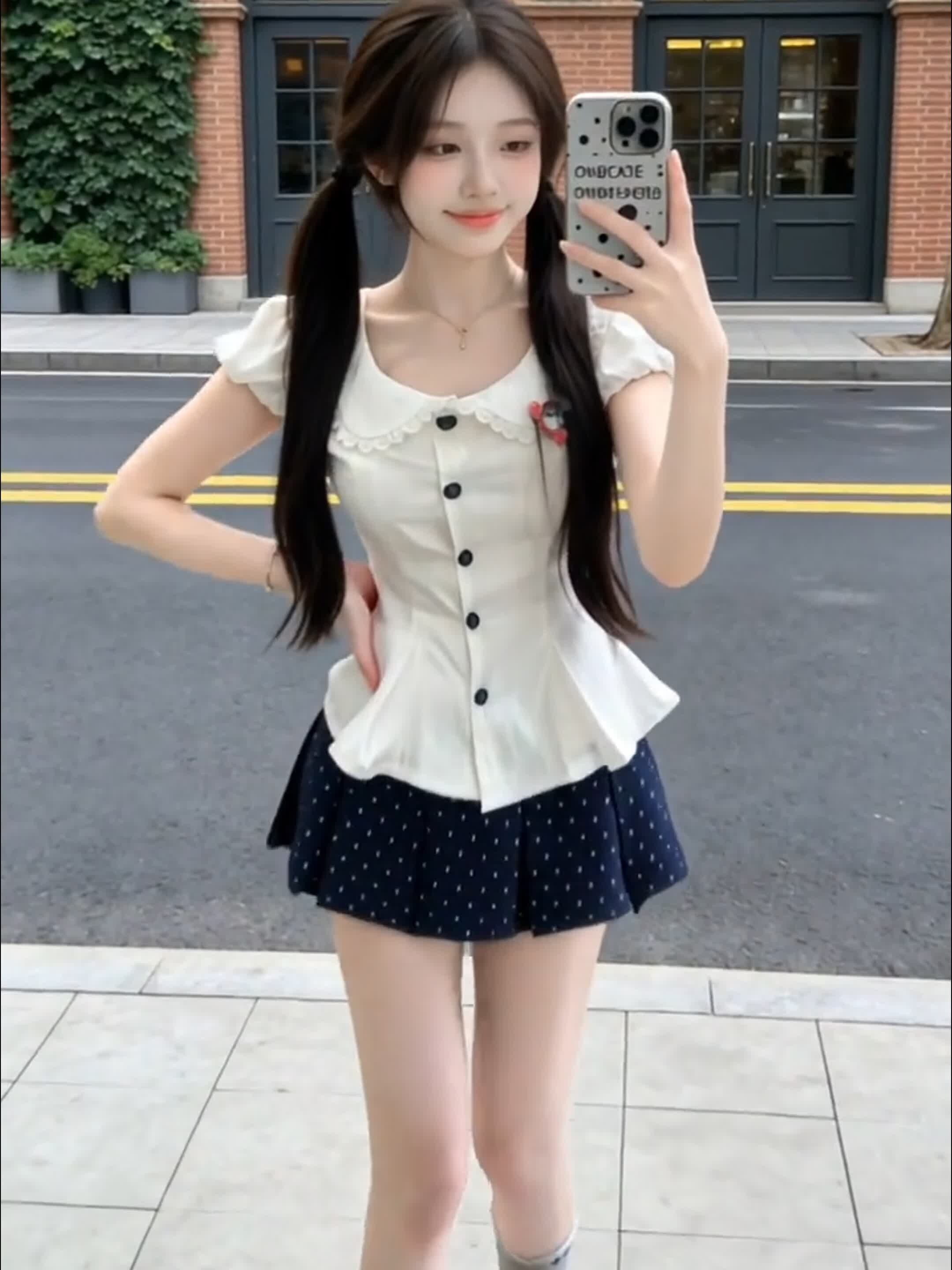 경관 그림 정가 바다 소금 우유 표지 여름 디자인 센스 순수한 욕망 핫걸 바람 반팔 셔츠 달콤함 맨위