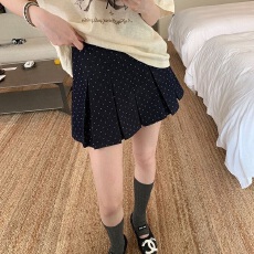 批发2026新款高腰显瘦百搭辣妹JKA字百褶短裙显瘦百搭少女感半身裙女