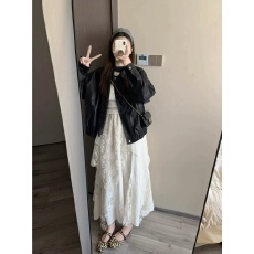 批发肌理感蕾丝花边拼接蛋糕高腰半身裙女春季2026新款A字显瘦长裙子