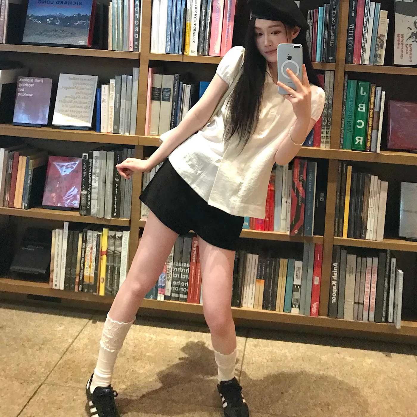 조개 단추 이중 버튼 주름 아기 발굴하다 칼라 셔츠 반팔 맨위 여성
