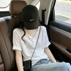 批发白色慵懒风宽松短袖<b class='q'>T</b><b class='q'>恤</b>女夏2026新款大码胖MM正肩设计感休闲上衣