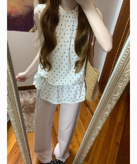 2026 년 여름 새로운 달콤함 느긋한 베이비 칼라 이중 버튼 스트라이프 여성 셔츠 루즈핏 슬림해 보이는 문예 작은 셔츠