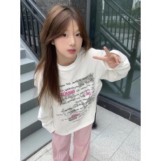 批发官图 21支纯棉-210克 秋装<b class='q'>长袖</b><b class='q'>T</b><b class='q'>恤</b>女宽松上衣印花