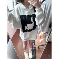 批发广州纯棉华棉复合薄款#加绒# 绣花，宽松卫衣，M-2XL