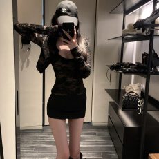 批发官图实价 蕾丝微透显瘦辣妹上衣<b class='q'>修身</b>吊带背心+短款<b class='q'>外套</b>开衫套装