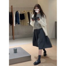 批发韩系巨好看超火穿搭一整套早秋女装2026新款毛衣外套