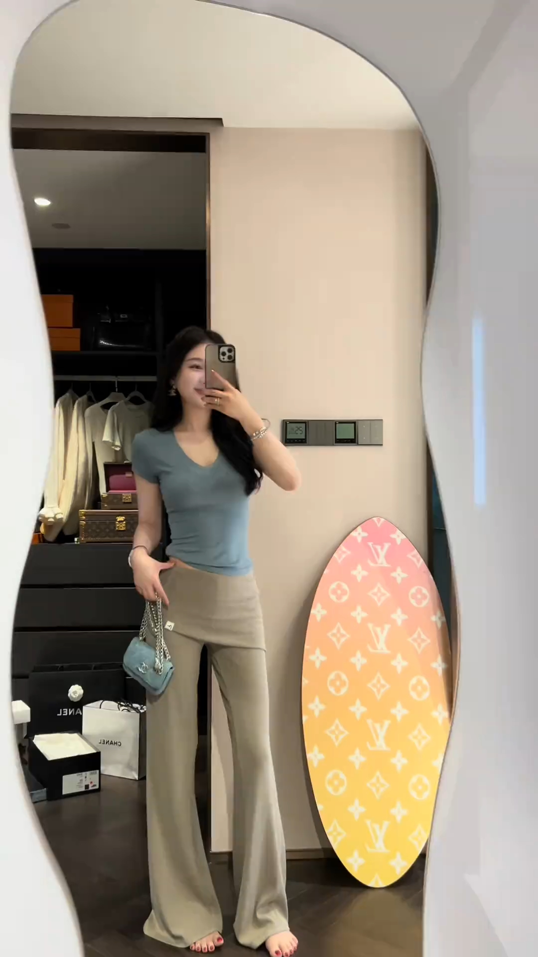 루즈핏 운동 출퇴근 높음 폭탄 부츠컷 캐주얼 바지 맨위
