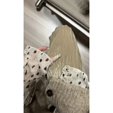 批发木耳边不规则波点慵懒衬衫上衣时尚法式小众+马甲半身裙三件套