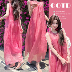 2026新款宽松孕妇吊带裙+无袖连衣裙两件套