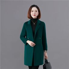 批发毛呢秋冬西装外套女2026新款宽松显瘦洋气时尚加厚中长款呢子大衣