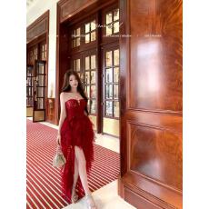 批发Catyears猫年 挚爱幻想~长款圣诞主题套裙 复古<b class='q'>蕾丝</b>包臀裙+拖尾