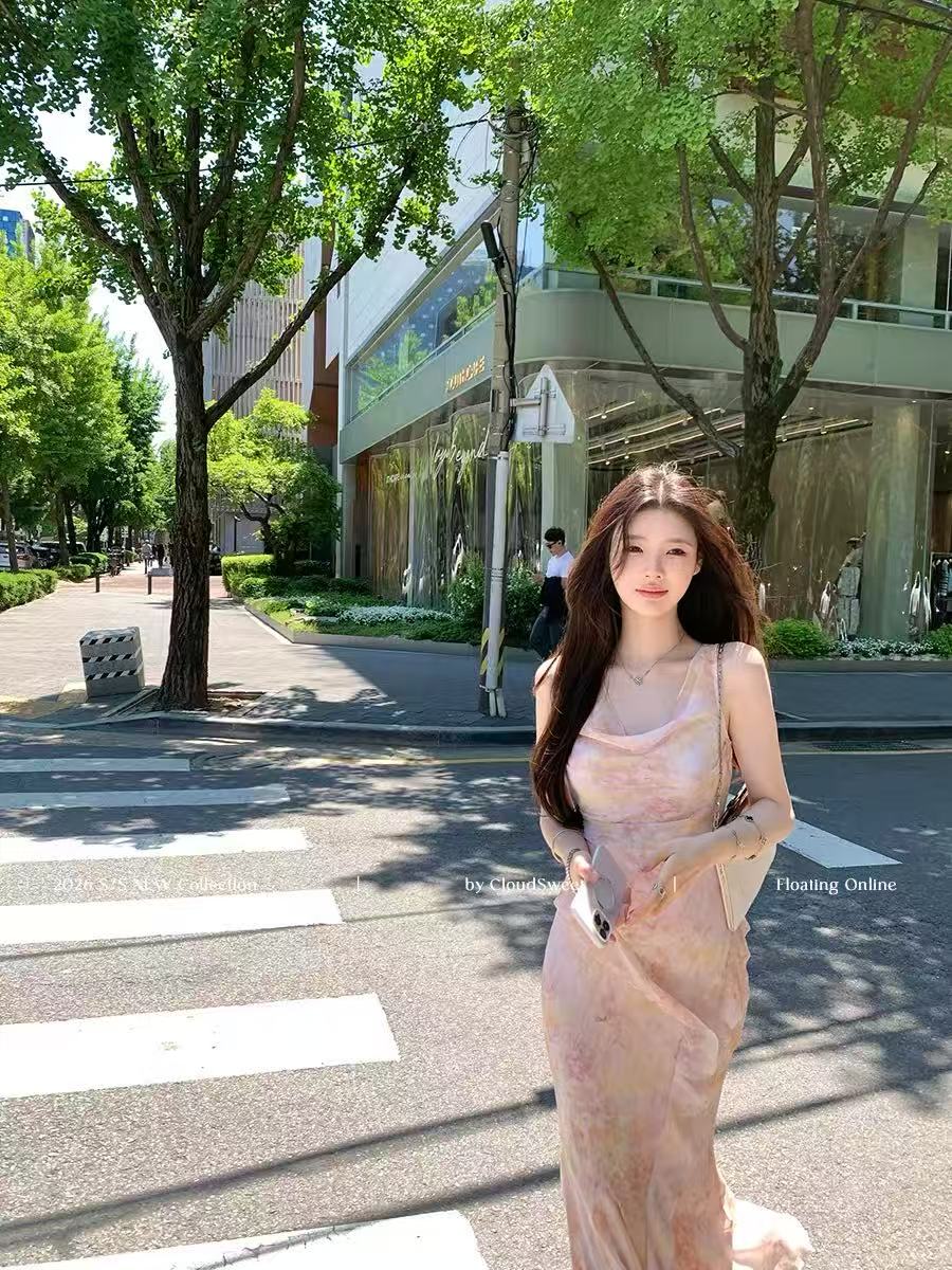 cloudsweet 흰 구름 달콤한 꽃 계곡 인어 슬립 꽃무늬 치마 롱 스커트 몸매 가꾸기 드레스 비스듬한 자르다 인어 꼬리 스커트
