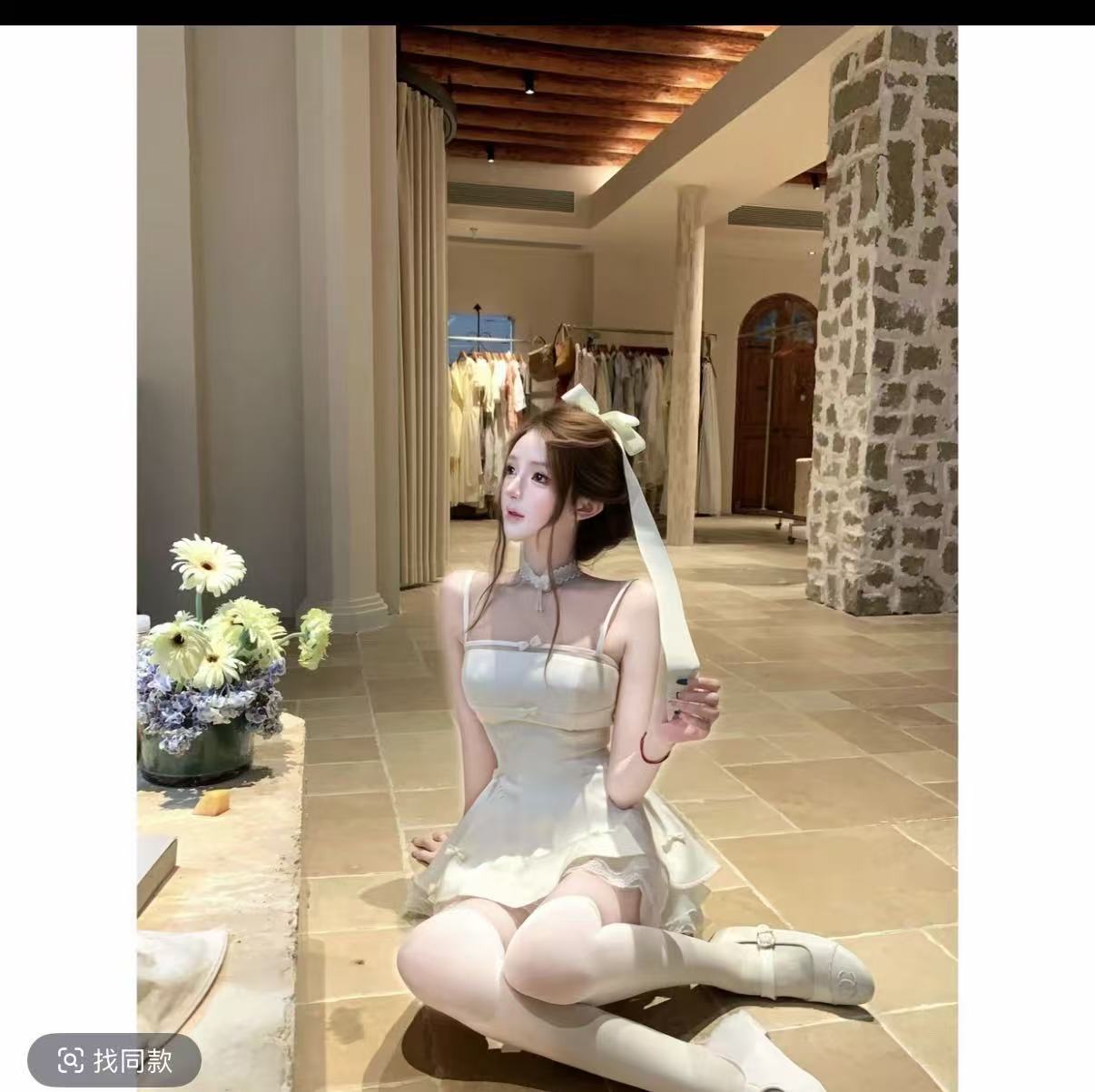 茜 웨이 Sher S 프라임 나비 첫 꽃 여름 순수한 욕망 바람 프랑스식 작은 대중 디자인 공주 드레스 r7180