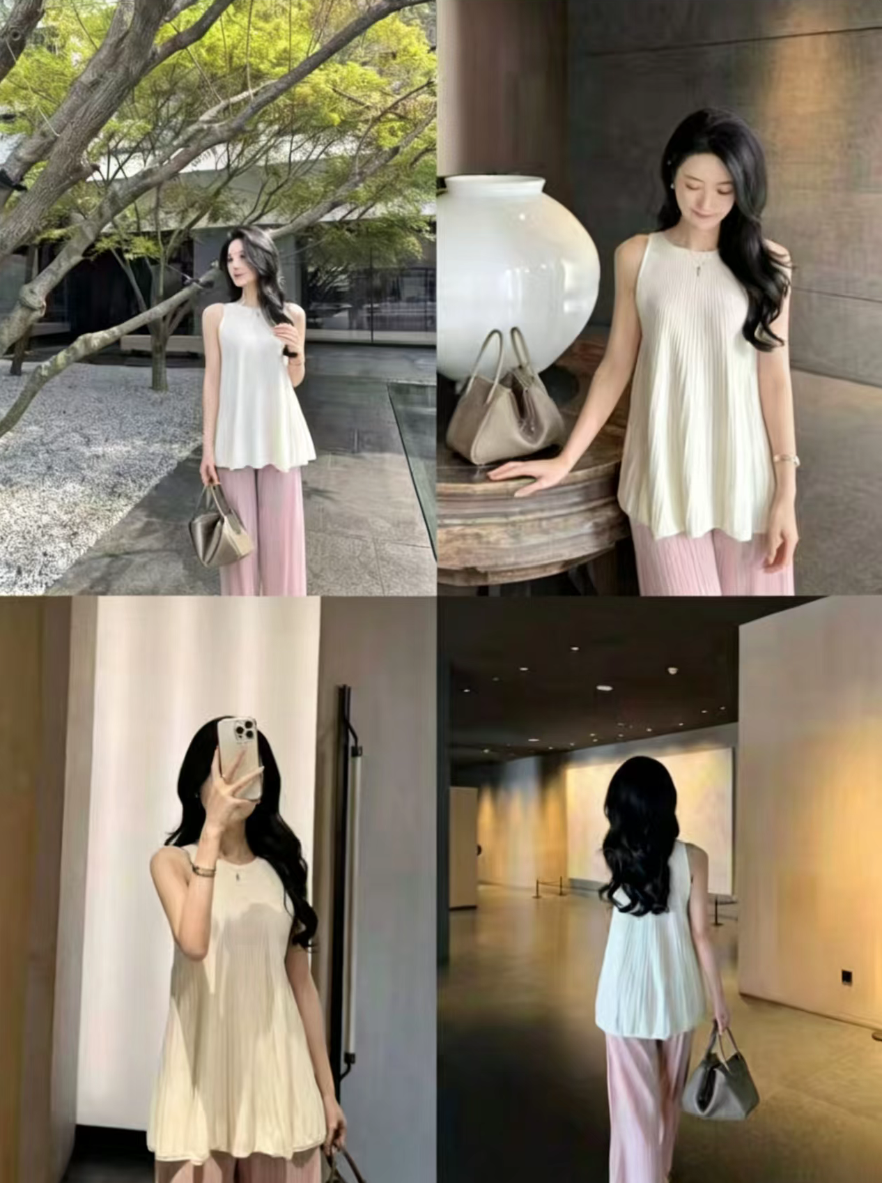 디자인 센스 행침 목 품격 슬립 드레스 쇼트 스타일 달콤함 프랑스식 휴가 바람 민소매 오프숄더 슬립 드레스