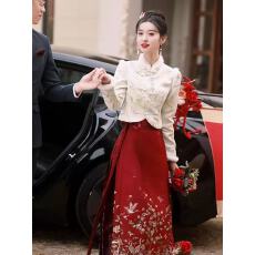 批发婚<b class='q'>服</b>马面裙<b class='q'>敬酒</b><b class='q'>服</b>新娘2025新款中式旗袍订<b class='q'>婚礼</b><b class='q'>服</b>套装