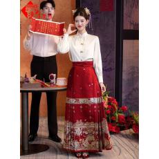 批发马面裙<b class='q'>敬酒</b><b class='q'>服</b>新娘结<b class='q'>婚礼</b><b class='q'>服</b>订婚高级感酒 红色<b class='q'>婚礼</b>平时可穿秋冬