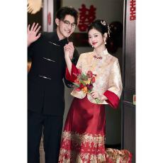 批发中式高端 凤凰马面裙婚<b class='q'>服</b>套装订<b class='q'>婚礼</b><b class='q'>服</b>大码胖mm结婚新娘<b class='q'>敬酒</b><b class='q'>服</b>