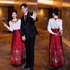 批发马面裙婚<b class='q'>服</b>新款<b class='q'>敬酒</b><b class='q'>服</b>新娘订<b class='q'>婚礼</b><b class='q'>服</b>套装 小个子新中式嫁衣