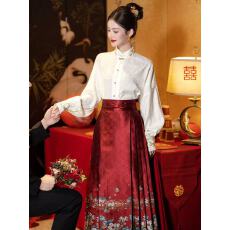 批发马面裙婚<b class='q'>服</b>新款<b class='q'>敬酒</b><b class='q'>服</b>新娘订<b class='q'>婚礼</b><b class='q'>服</b>套装 小个子新中式嫁衣