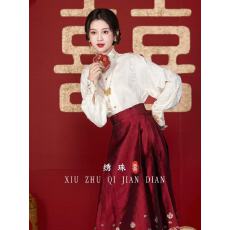 批发马面裙婚<b class='q'>服</b>新款<b class='q'>敬酒</b><b class='q'>服</b>新娘订<b class='q'>婚礼</b><b class='q'>服</b>套装 小个子新中式嫁衣