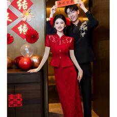 批发马面<b class='q'>裙</b>婚服敬酒服新娘2026新款小个子新中式红色订婚礼服回门便装