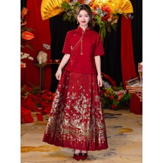 批发新中式孕妇<b class='q'>敬酒</b>服新娘婚服马面裙2026新款大码胖mm高级质感<b class='q'>礼服</b>裙