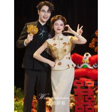 批发流苏敬酒服<b class='q'>新娘</b>中式套装<b class='q'>旗袍</b>订婚礼服裙高级感鱼尾回门服平时可穿